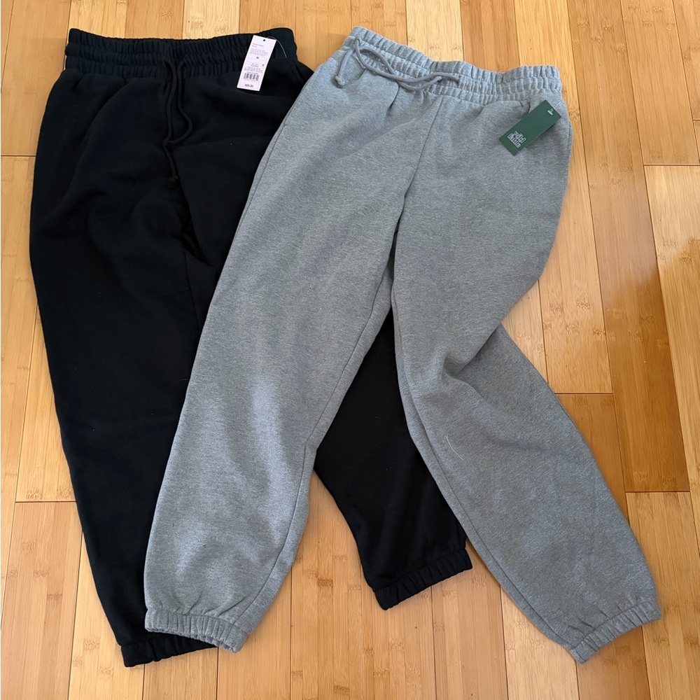 NWTs 2 Pairs Target Wild Fable Sweatpants. Black and Gray both size medium